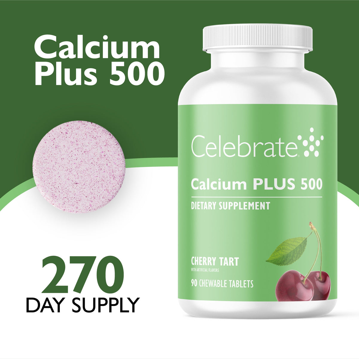 Chewable Calcium Citrate, 500mg