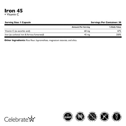 Iron 45 mg + Vitamin C Capsules