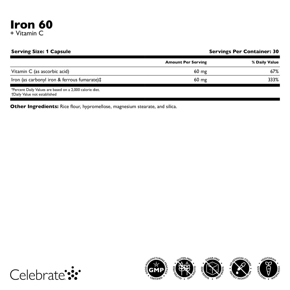 Iron 60 mg + Vitamin C Capsules