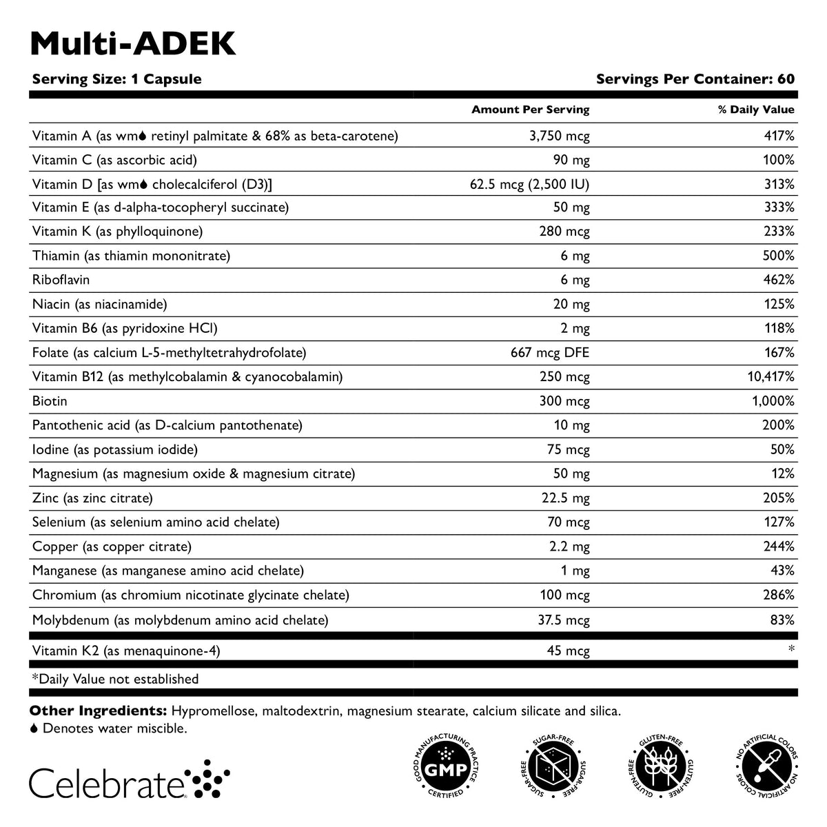 Multi-ADEK Vitamin Capsules, Iron-Free