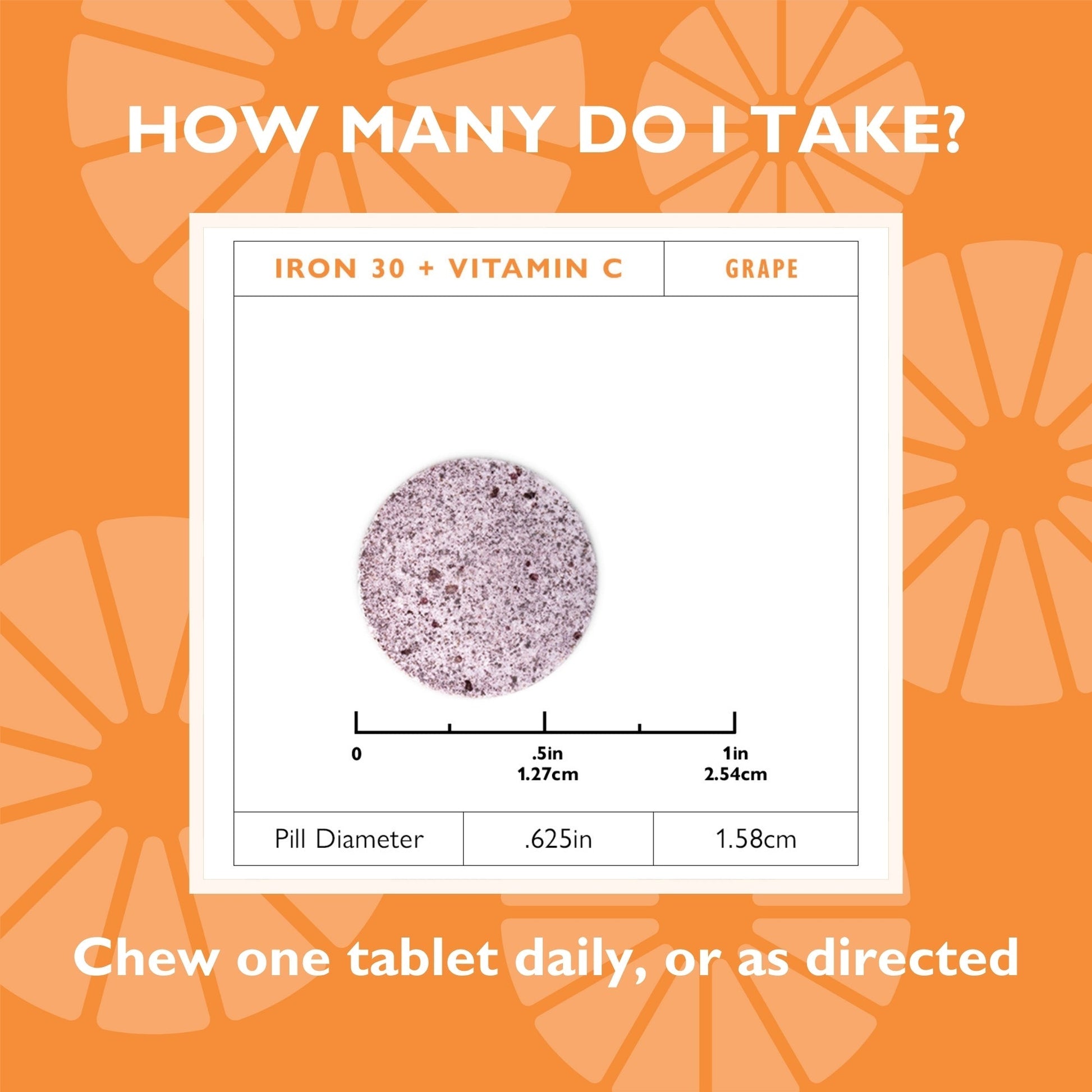 Iron 30 mg + Vitamin C Chewable Tablets, Grape - Celebrate Vitamins Celebrate Vitamins