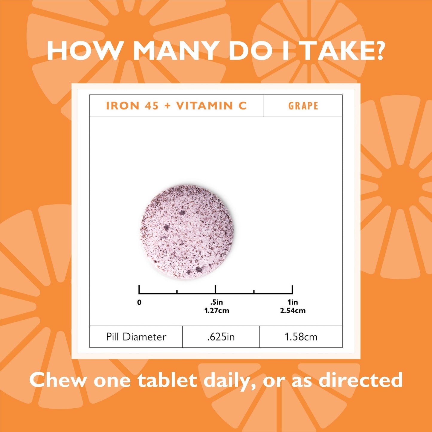 Iron 45 mg + Vitamin C Chewable Tablets, Grape - Celebrate Vitamins Celebrate Vitamins