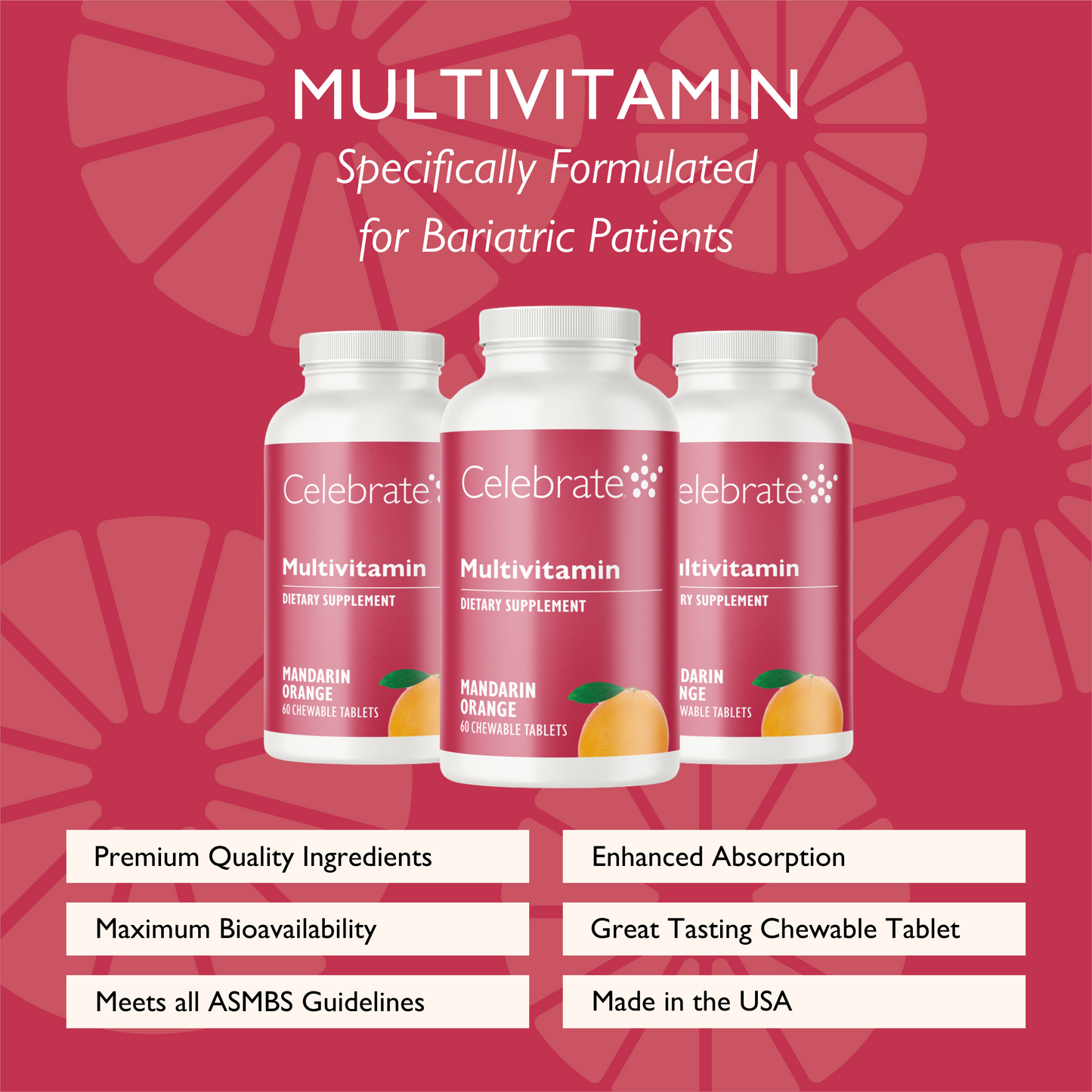 Bariatric Multivitamin Chewable, Iron Free - Celebrate Vitamins Celebrate Vitamins