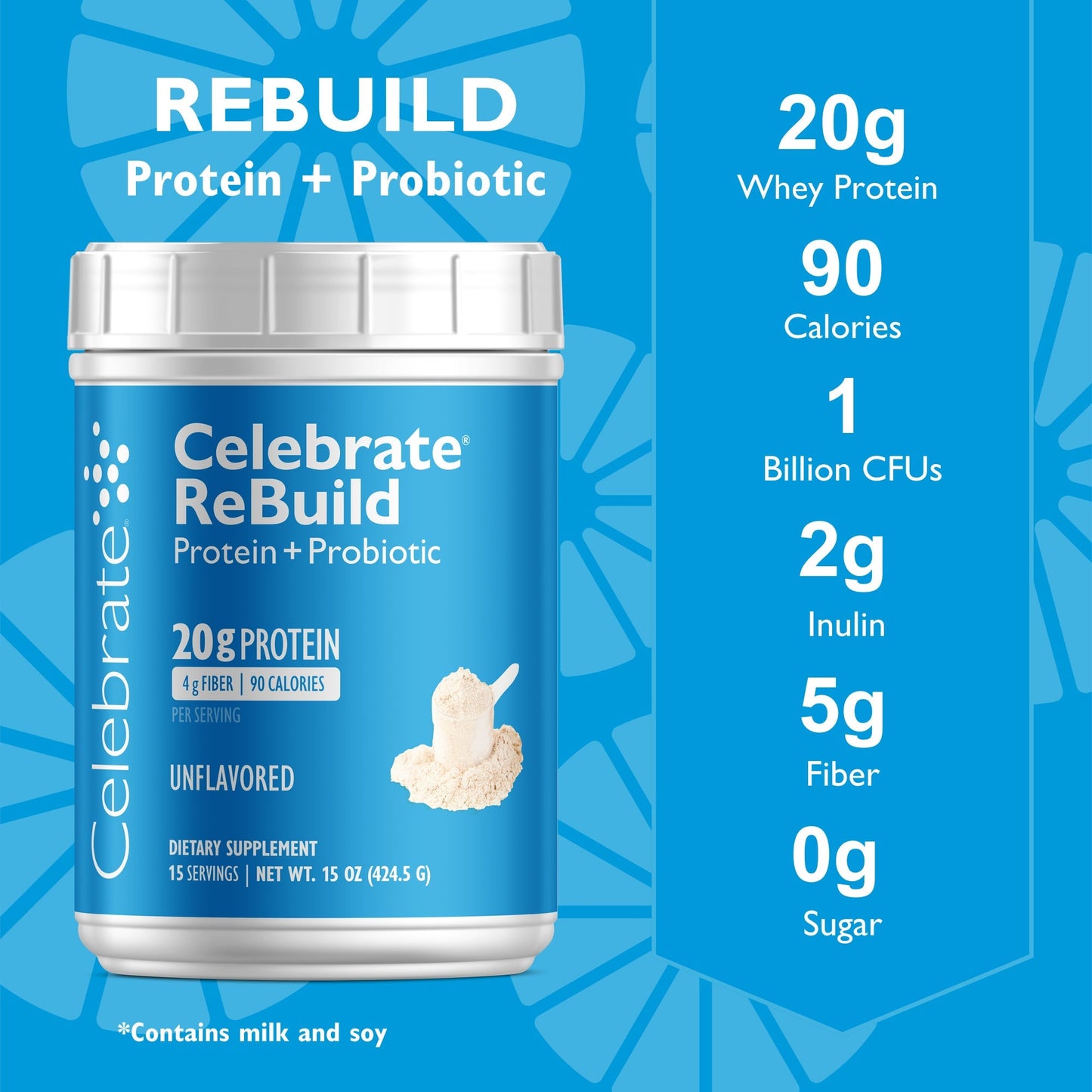 Celebrate® ReBuild Protein + Probiotic Powder - Celebrate Vitamins Celebrate Vitamins