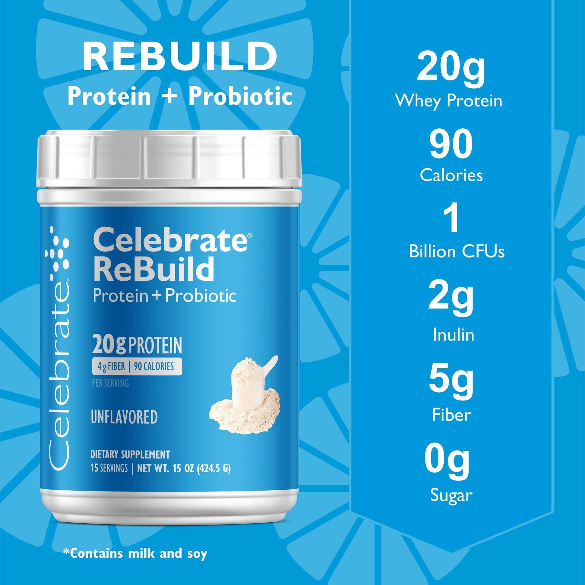 Celebrate® ReBuild Protein + Probiotic Powder - Celebrate Vitamins Celebrate Vitamins