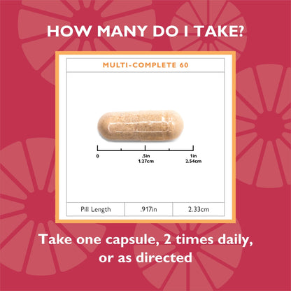 Multi-Complete 60 Bariatric Multivitamin with Iron Capsules - Celebrate Vitamins Celebrate Vitamins