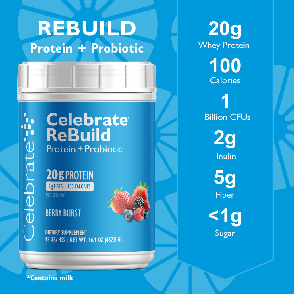 Celebrate® ReBuild Protein + Probiotic Powder - Celebrate Vitamins Celebrate Vitamins