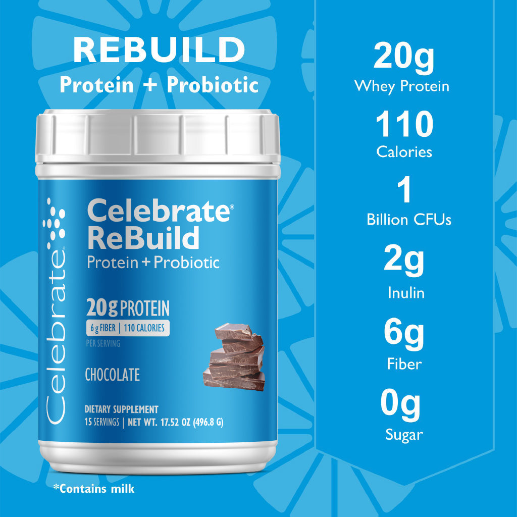 Celebrate® ReBuild Protein + Probiotic Powder - Celebrate Vitamins Celebrate Vitamins