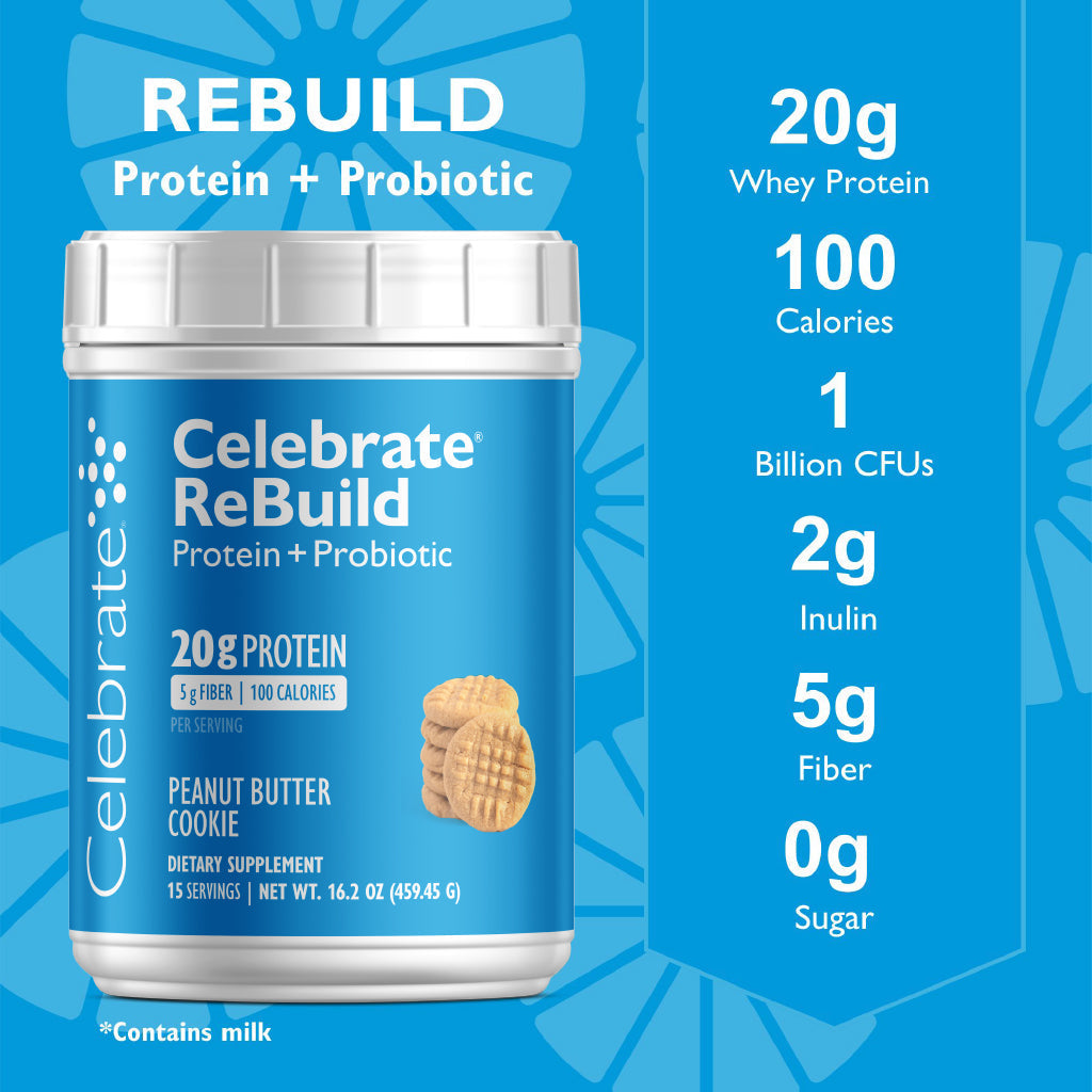 Celebrate® ReBuild Protein + Probiotic Powder - Celebrate Vitamins Celebrate Vitamins