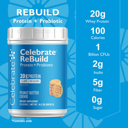 Celebrate® ReBuild Protein + Probiotic Powder - Celebrate Vitamins Celebrate Vitamins