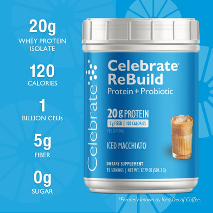 Celebrate® ReBuild Protein + Probiotic Powder - Celebrate Vitamins Celebrate Vitamins