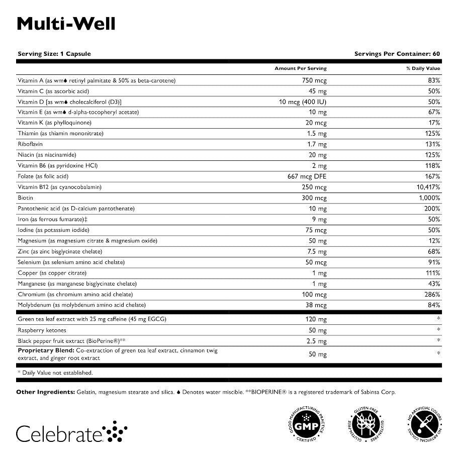 Multi-Well Weight Loss Multivitamin Capsules