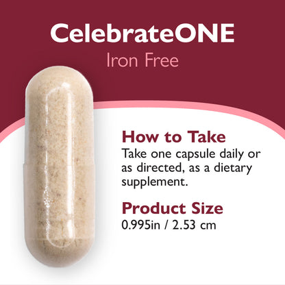 CelebrateONE Bariatric One A Day Multivitamin Capsules, Iron Free