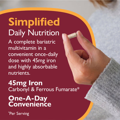 CelebrateONE 45 Once Daily Bariatric Multivitamin Capsule With Iron