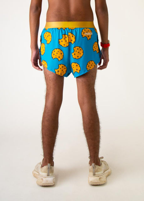 Men's Chocolate Chip Cookies 2" Half Split Shorts - ChicknLegs Triathlete Store