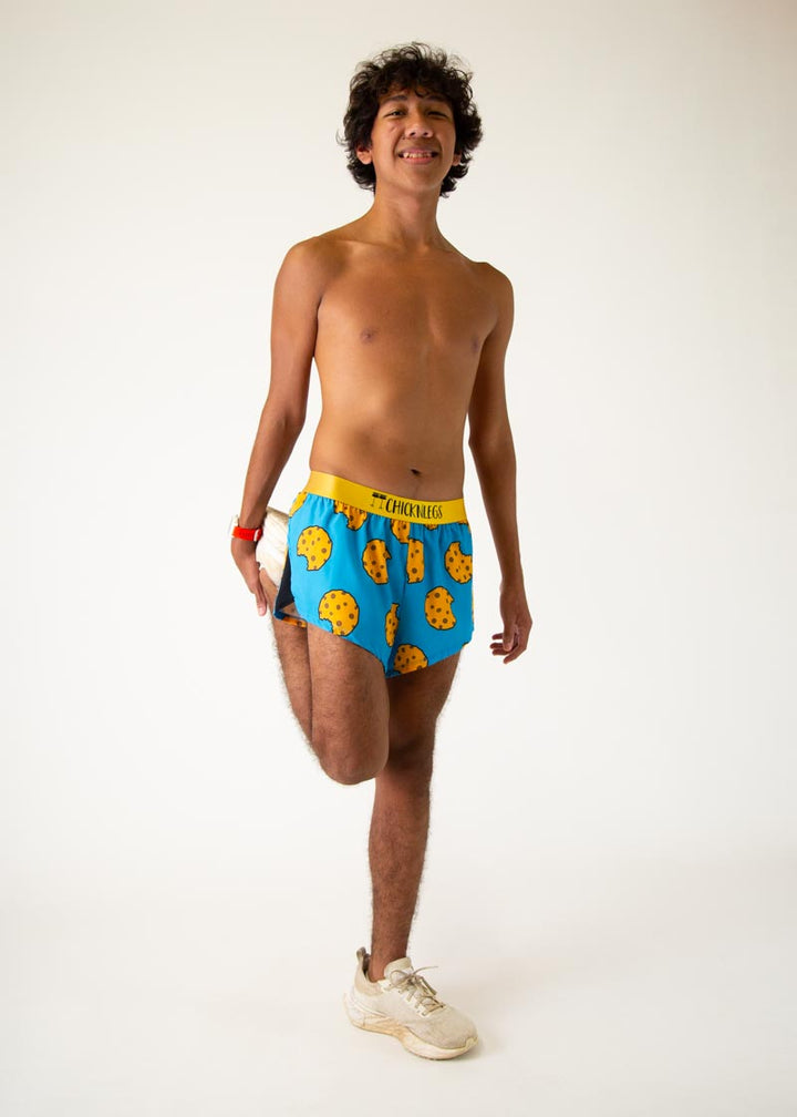 Men's Chocolate Chip Cookies 2" Half Split Shorts - ChicknLegs Triathlete Store
