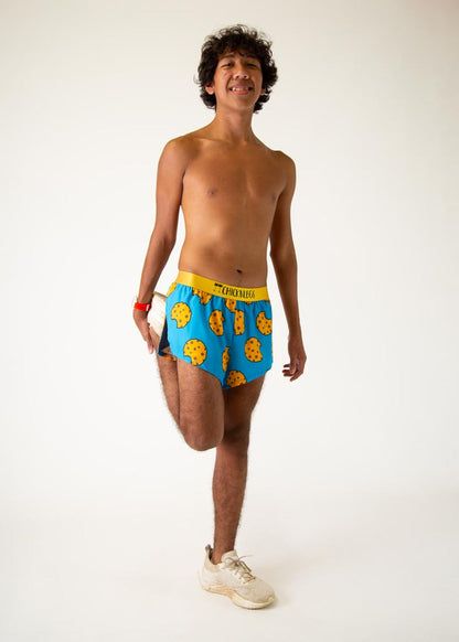 Men's Chocolate Chip Cookies 2" Half Split Shorts - ChicknLegs Triathlete Store