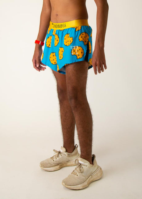 Men's Chocolate Chip Cookies 2" Half Split Shorts - ChicknLegs Triathlete Store