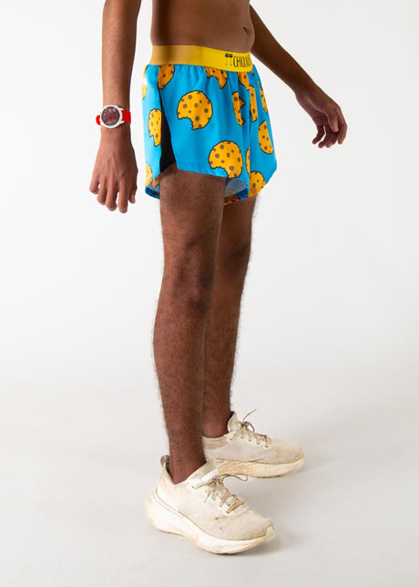 Men's Chocolate Chip Cookies 2" Half Split Shorts - ChicknLegs Triathlete Store