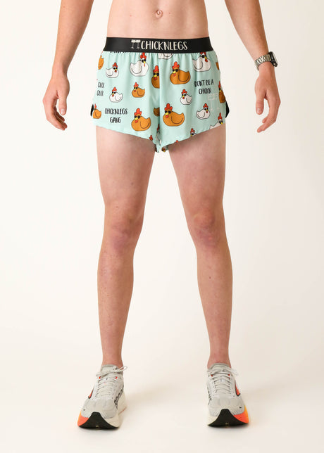 Men's Swaggy Chickens 2" Half Split Shorts - ChicknLegs Triathlete Store