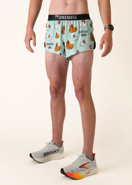 Men's Swaggy Chickens 2" Half Split Shorts - ChicknLegs Triathlete Store