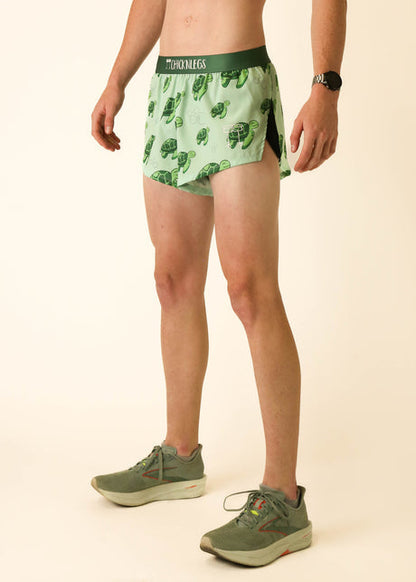 Men's Sea Turtles 2" Half Split Shorts - ChicknLegs Triathlete Store