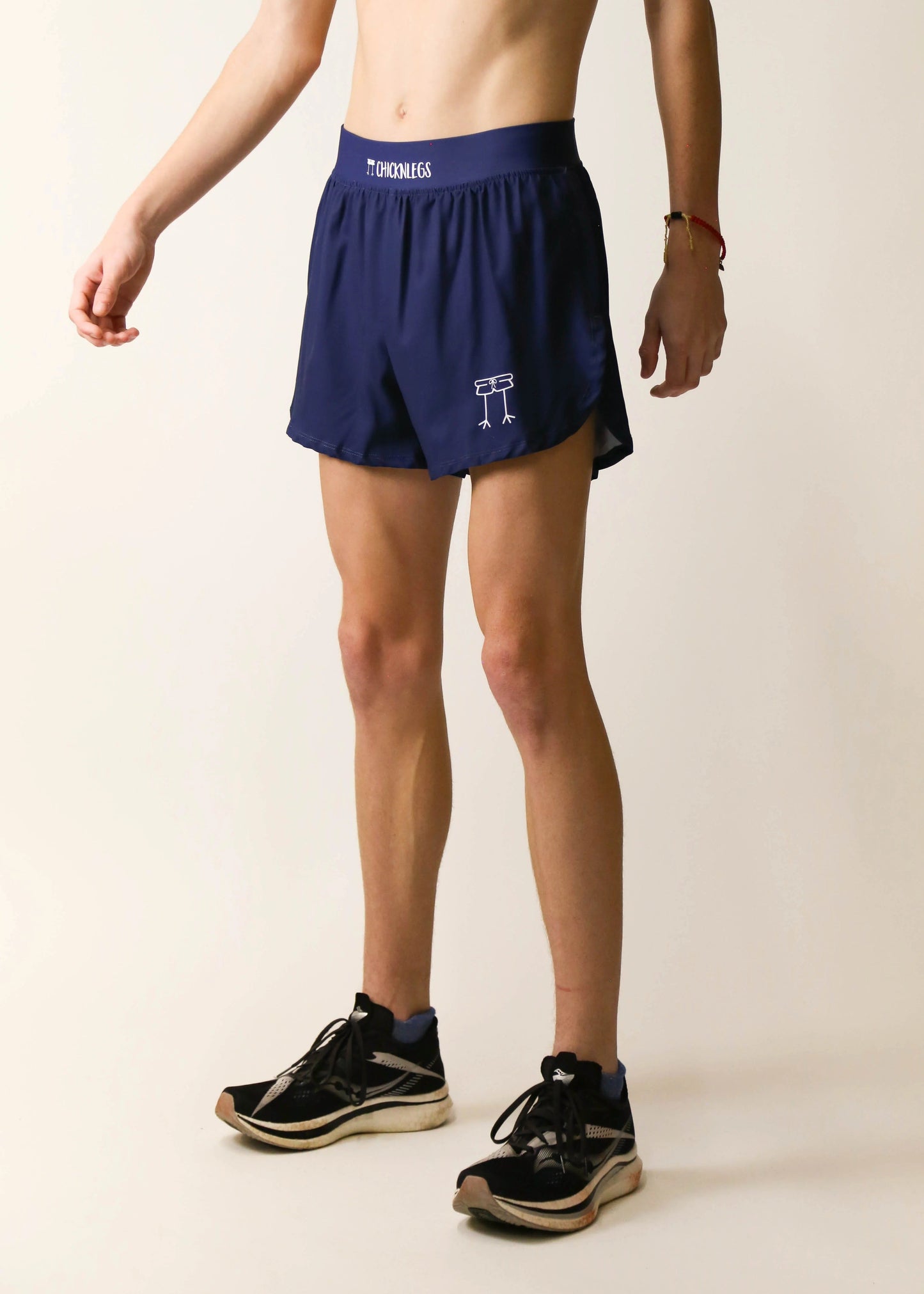 Men's Navy Blue 4" Half Split Shorts - ChicknLegs Triathlete Store