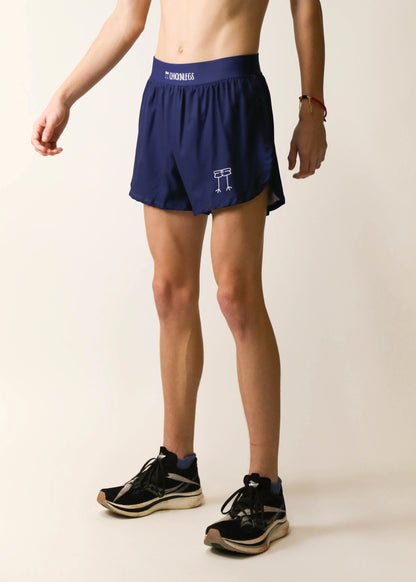 Men's Navy Blue 4" Half Split Shorts - ChicknLegs Triathlete Store