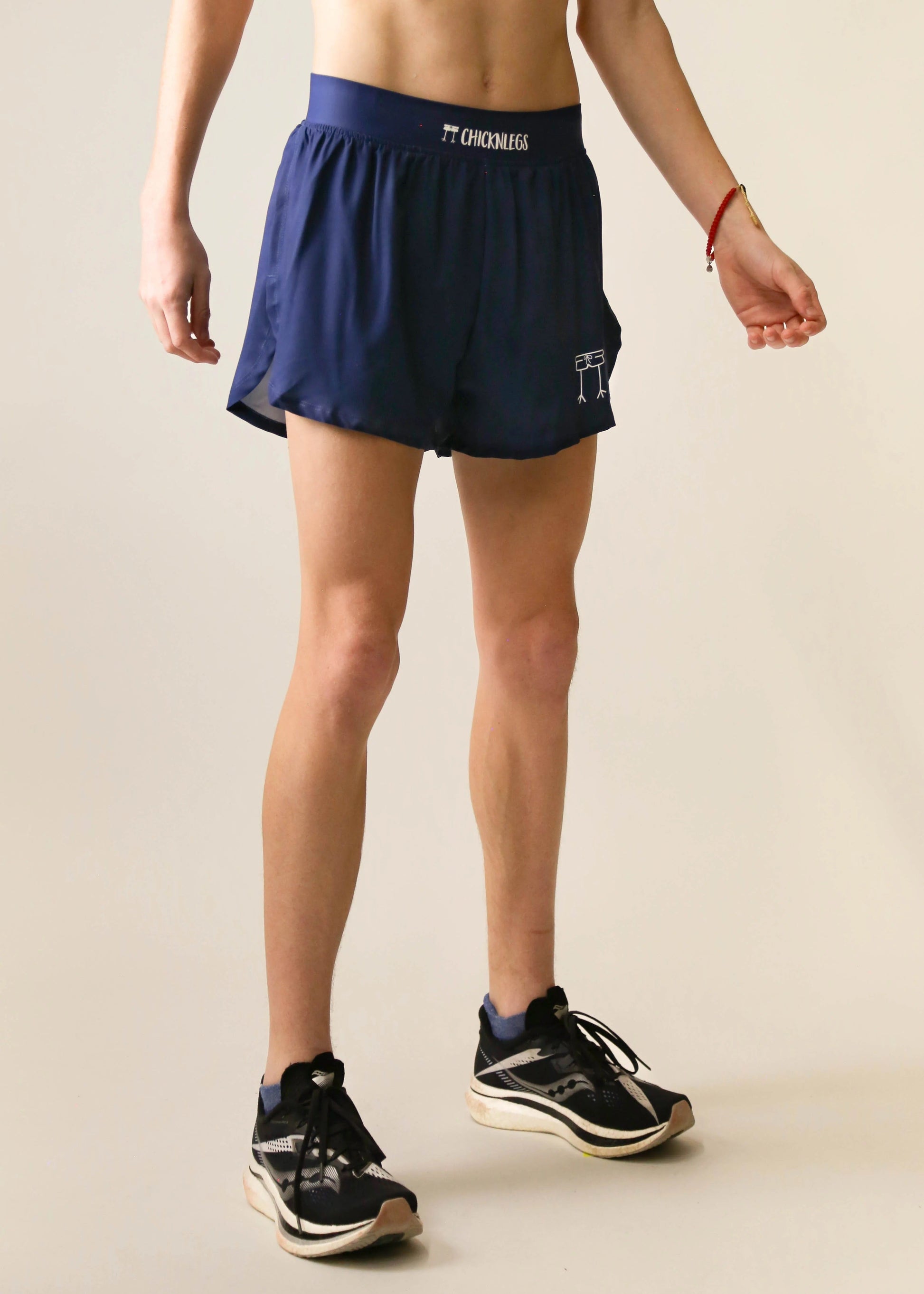 Men's Navy Blue 4" Half Split Shorts - ChicknLegs Triathlete Store