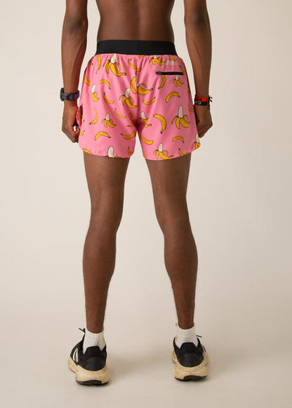Men's Pink Bananas 4" Half Split Shorts - ChicknLegs Triathlete Store