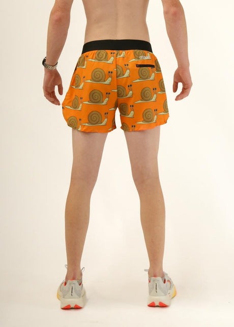 Men's Snails Pace 4" Half Split Shorts (Orange)  - ChicknLegs