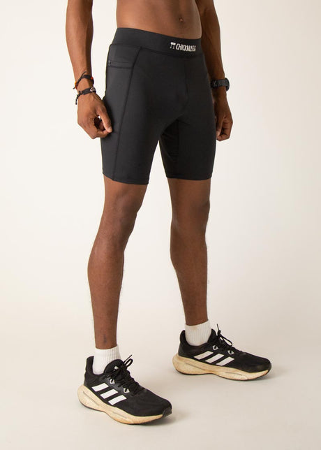 Men's Black 8" Half Tights - ChicknLegs