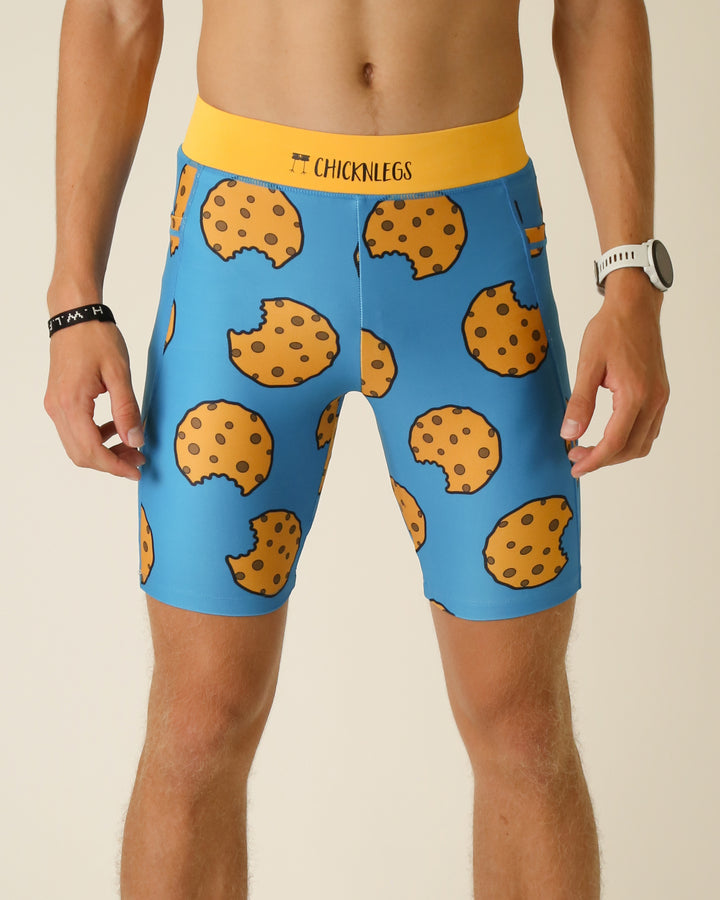 Men's Chocolate Chip Cookies 8" Half Tights - ChicknLegs