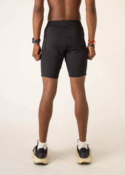 Men's Black 8" Half Tights - ChicknLegs