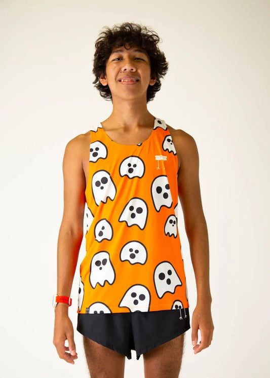 Men's Ghosts Performance Singlet (Orange)  - ChicknLegs