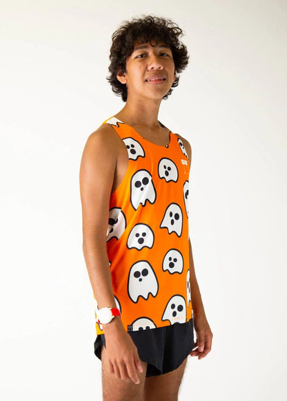Men's Ghosts Performance Singlet (Orange)  - ChicknLegs