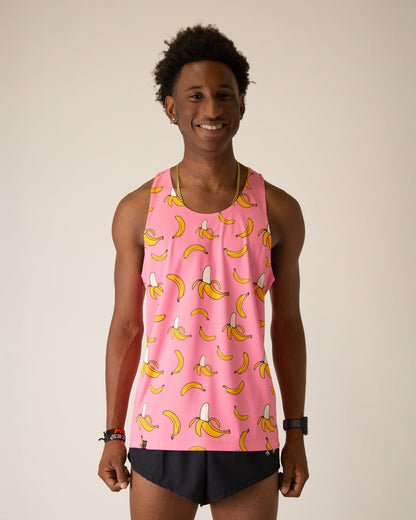 Men's Pink Bananas Performance Singlet - ChicknLegs