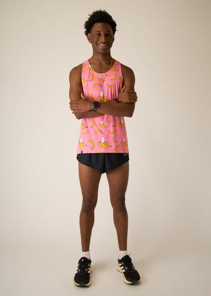 Men's Pink Bananas Performance Singlet - ChicknLegs