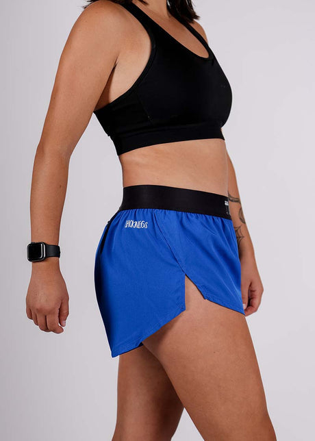 Women's Royal Blue 1.5" Split Shorts (Large) - ChicknLegs Triathlete Store