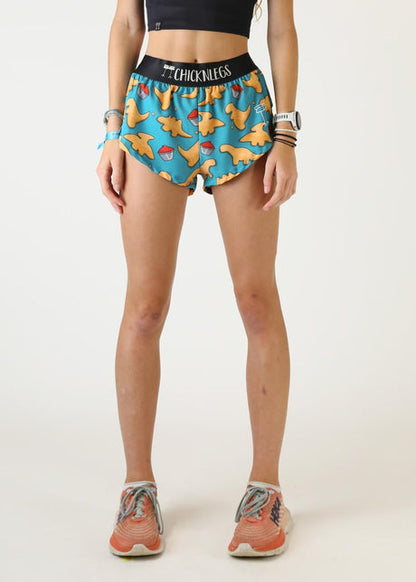 Women's Nuggets 1.5" Split Shorts (Blue) XXS XS S M L XL - ChicknLegs