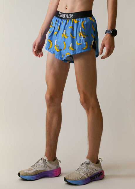 Men's Blue Bananas 2" Half Split Shorts - ChicknLegs Triathlete Store
