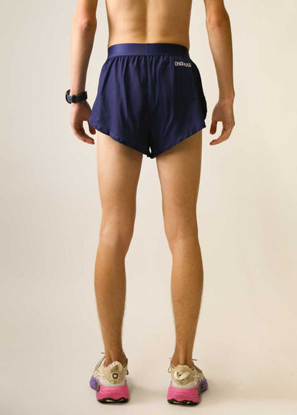 Men's Navy Blue 2" Half Split Shorts  - ChicknLegs