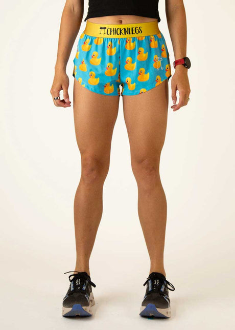 Women's Rubber Ducky 1.5" Split Shorts (XXS-XL) - ChicknLegs Triathlete Store