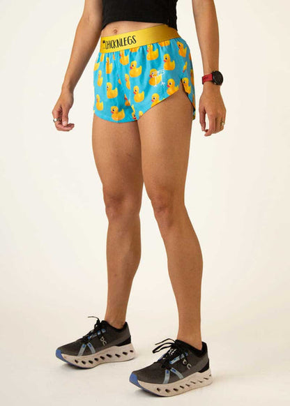 Women's Rubber Ducky 1.5" Split Shorts (XXS-XL) - ChicknLegs Triathlete Store