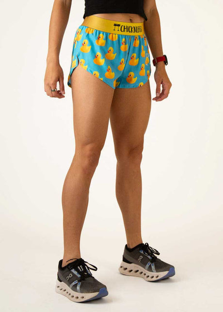 Women's Rubber Ducky 1.5" Split Shorts (XXS-XL) - ChicknLegs Triathlete Store