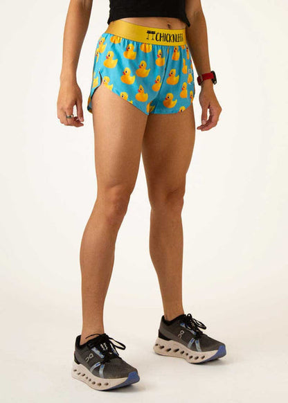 Women's Rubber Ducky 1.5" Split Shorts (XXS-XL) - ChicknLegs Triathlete Store