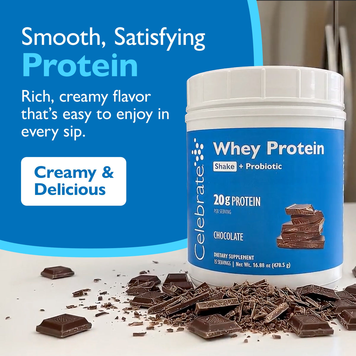 Celebrate® Whey Protein Shake + Probiotic