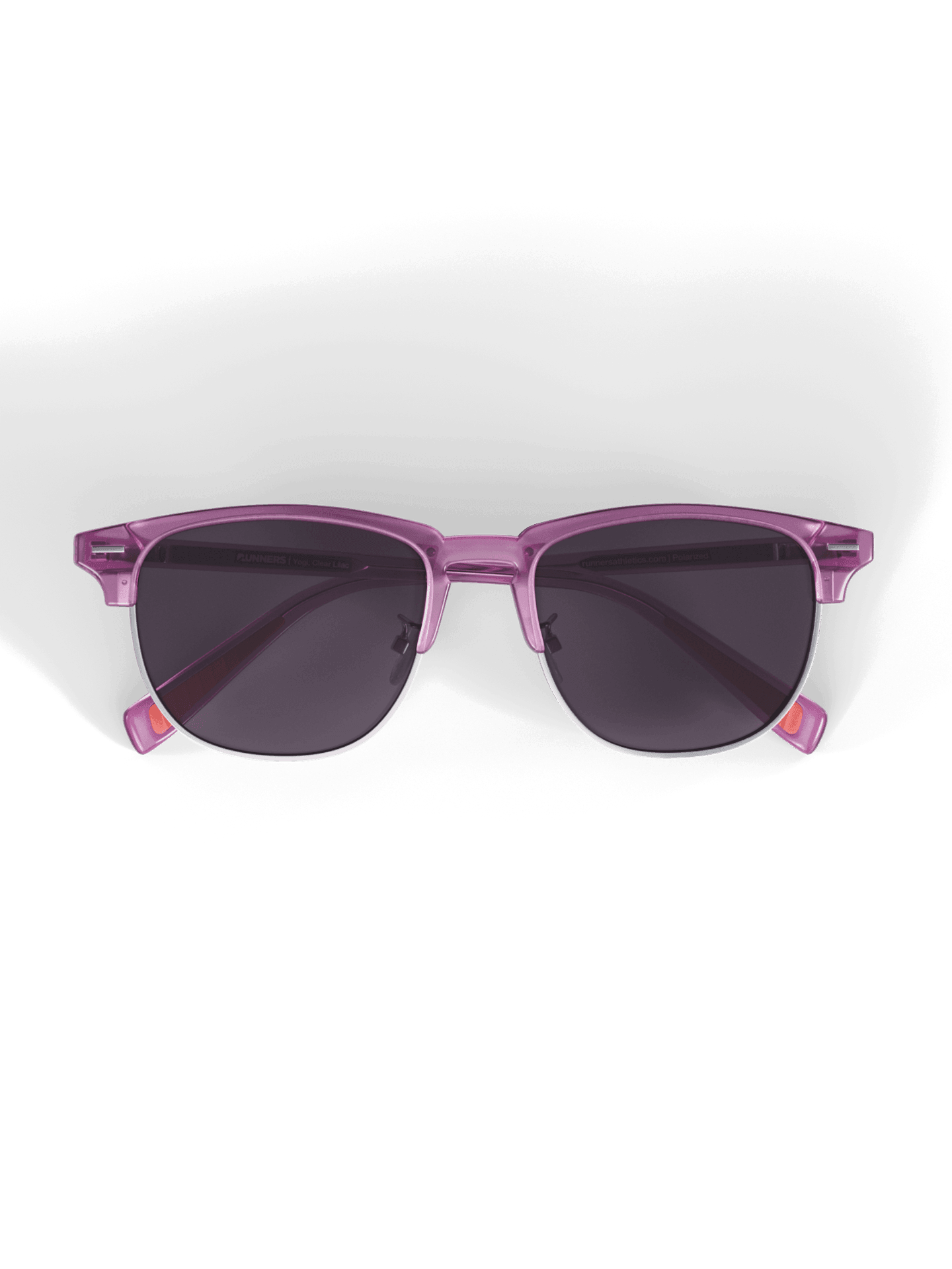 Clear Lilac Semi Rimless - Runner's Athletics - The Track and Field Store