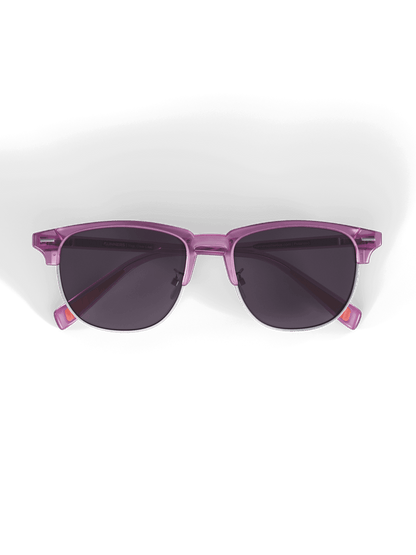 Clear Lilac Semi Rimless - Runner's Athletics - The Track and Field Store