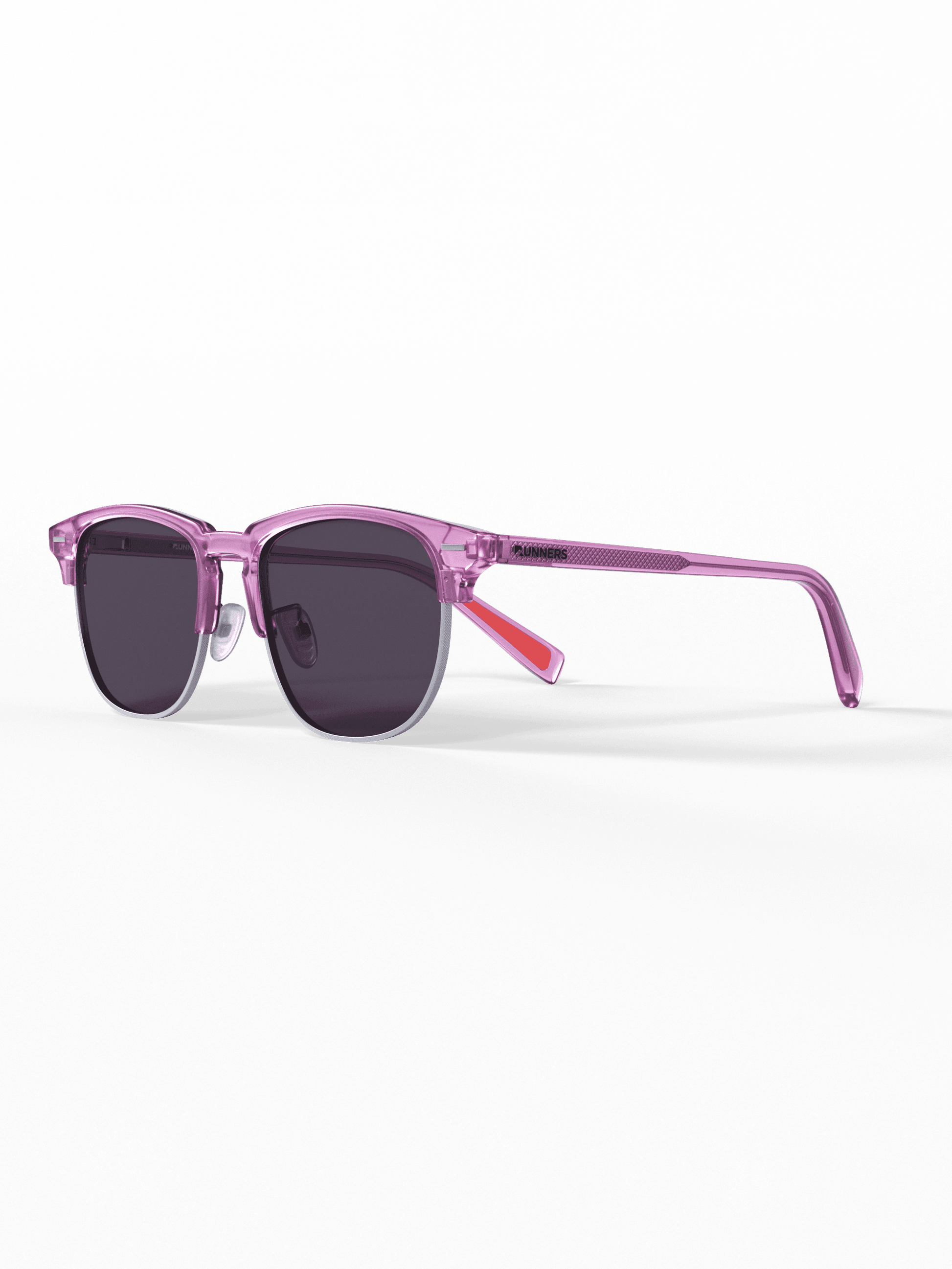Clear Lilac Semi Rimless - Runner's Athletics - The Track and Field Store